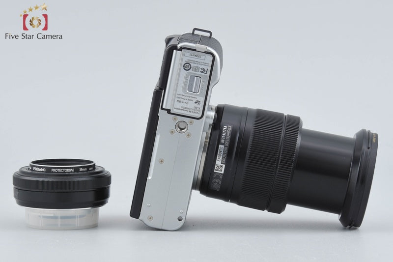 Fujifilm X-M1 Silver 16.3 MP Digital Camera 16-50 27 Lenses w/ Box