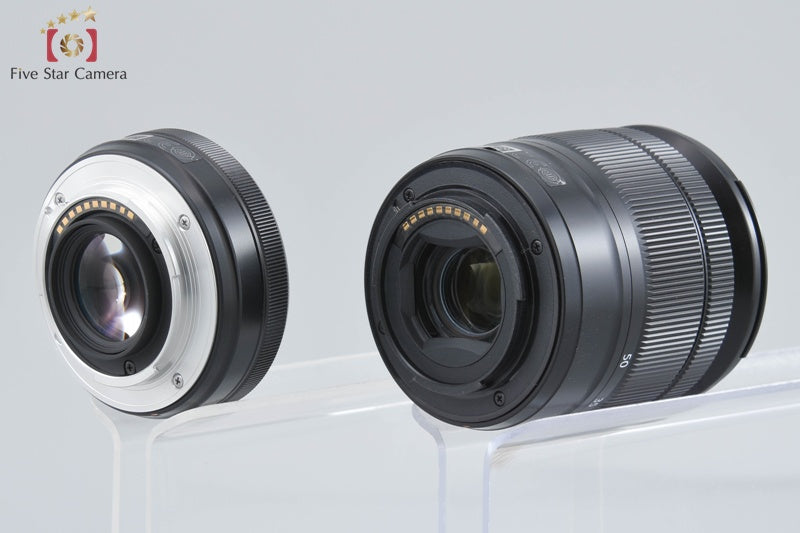 Fujifilm X-M1 Silver 16.3 MP Digital Camera 16-50 27 Lenses w/ Box