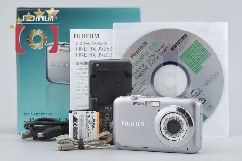 Fujifilm FINEPIX JV250 Silver 16.0 MP Digital Camera w/ Box