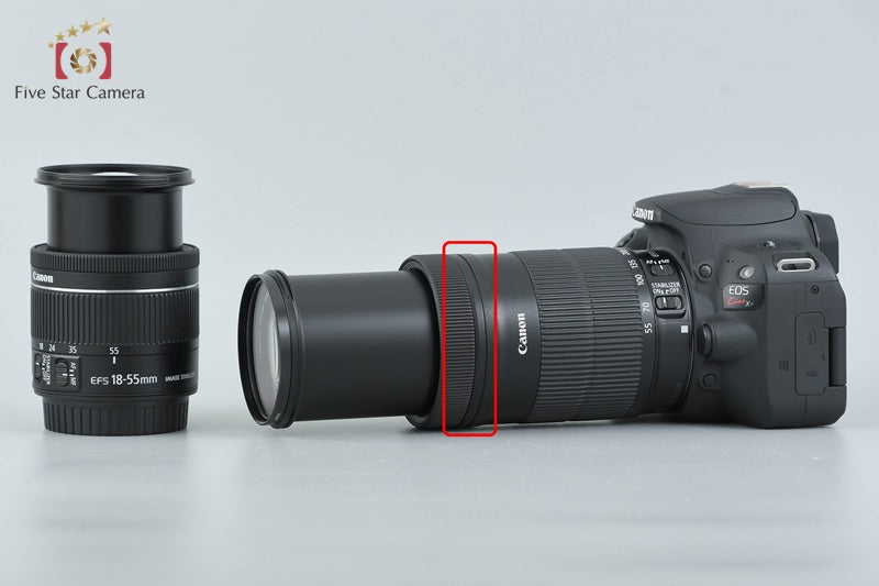 Count 4,861" Canon EOS Kiss X9 / Rebel SL2 / 200D Black 24.2MP 18-55 55-250 Lens