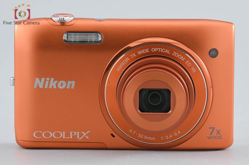 Nikon COOLPIX S3500 Apricot Orange 20.0 MP Digital Camera w/ Box