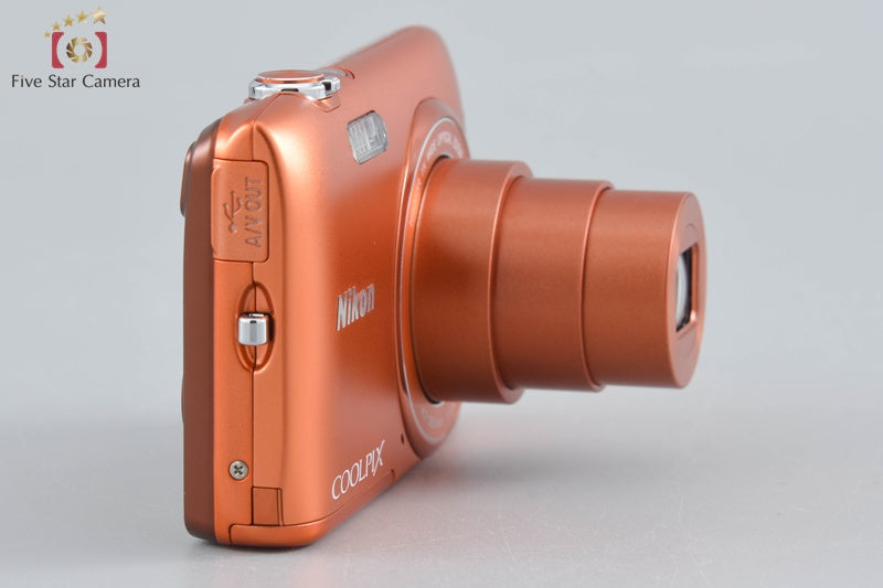 Nikon COOLPIX S3500 Apricot Orange 20.0 MP Digital Camera w/ Box