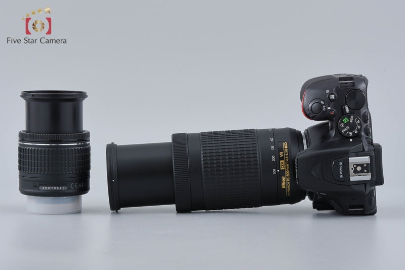 Nikon D5600 24.2 MP SLR Digital Camera 18-55 70-300 VR Lenses