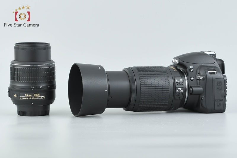 Nikon D3100 14.2 MP Digital SLR Camera 18-55 55-200 Lenses