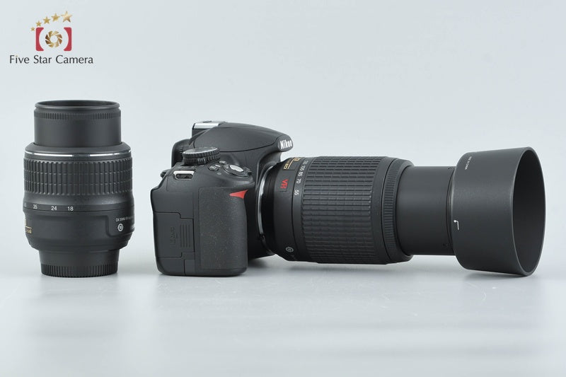 Nikon D3100 14.2 MP Digital SLR Camera 18-55 55-200 Lenses