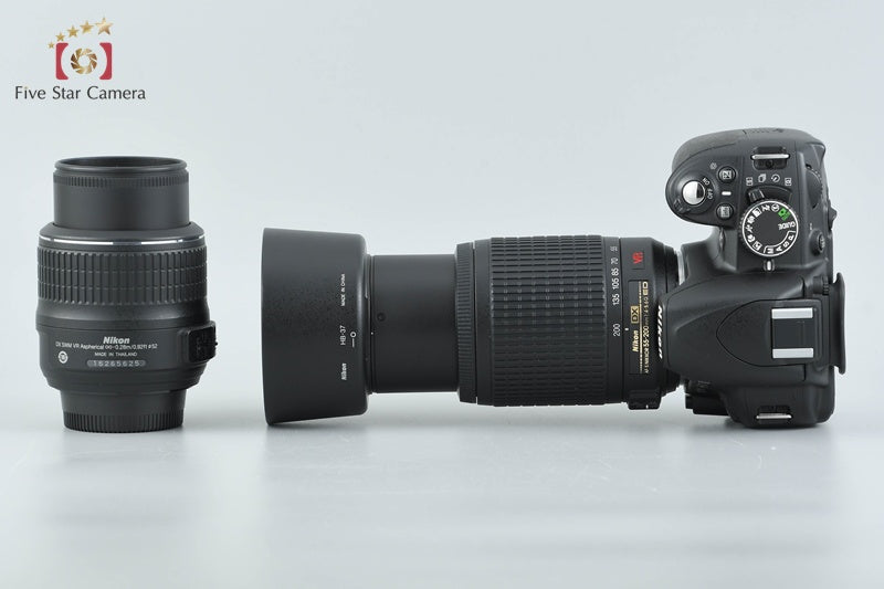 Nikon D3100 14.2 MP Digital SLR Camera 18-55 55-200 Lenses