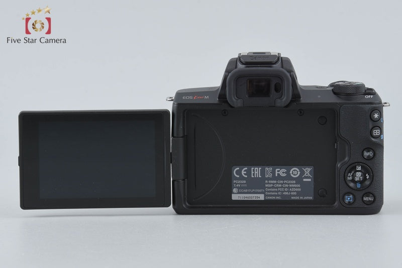 "Count 4,000" Canon EOS Kiss M / M50 Black 24.0 MP 15-45 55-200 IS STM Lenses