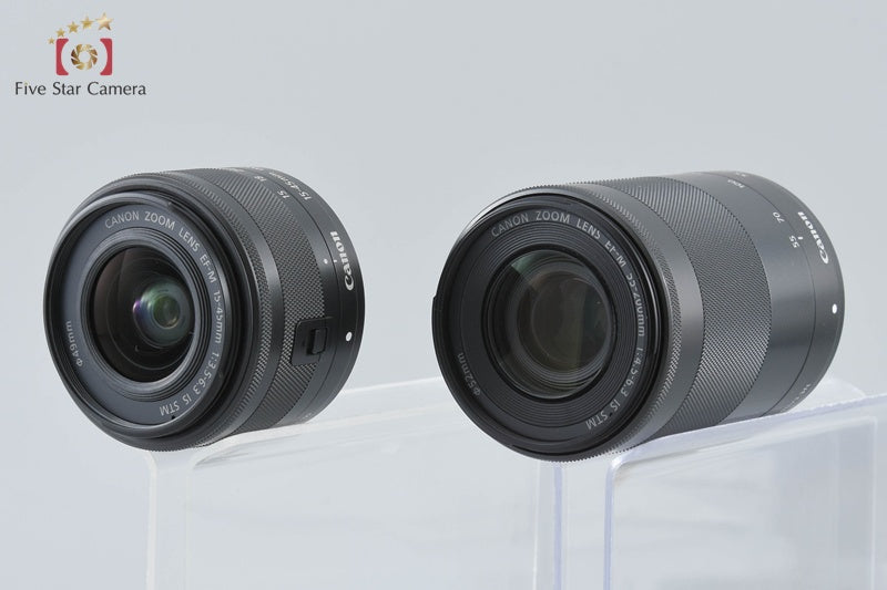 "Count 4,000" Canon EOS Kiss M / M50 Black 24.0 MP 15-45 55-200 IS STM Lenses