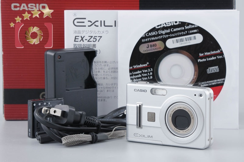 Casio EXILIM EX-Z57 Silver 14.1 MP Digital Camera w/ Box