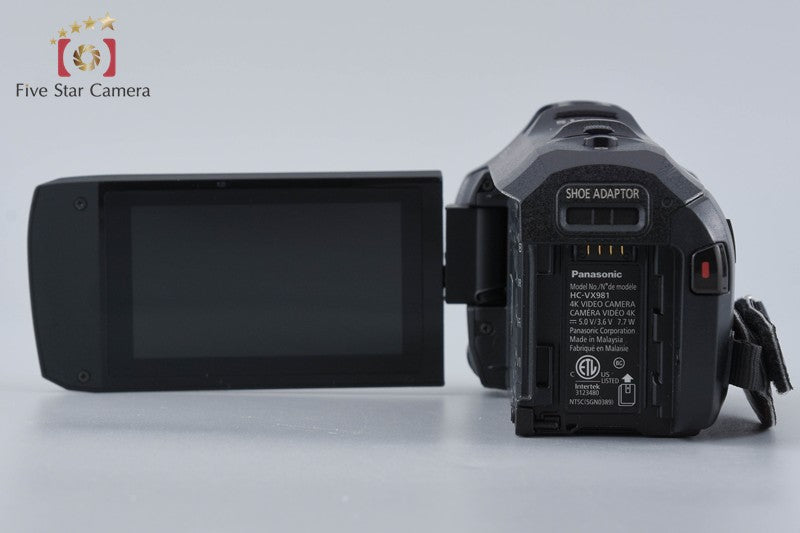 Panasonic HC-VX981 Black 4K Digital Camcorder International Model