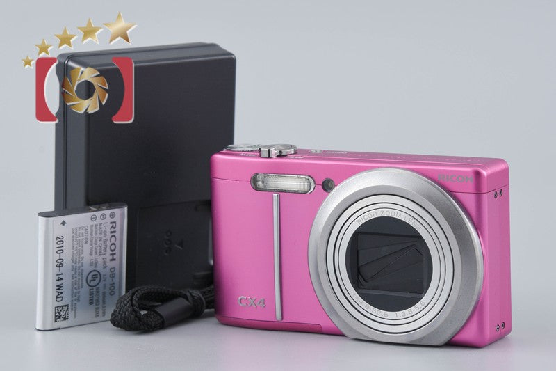 "Shutter count 3,402" Ricoh CX4 Purple Pink 10.0 MP Digital Camera