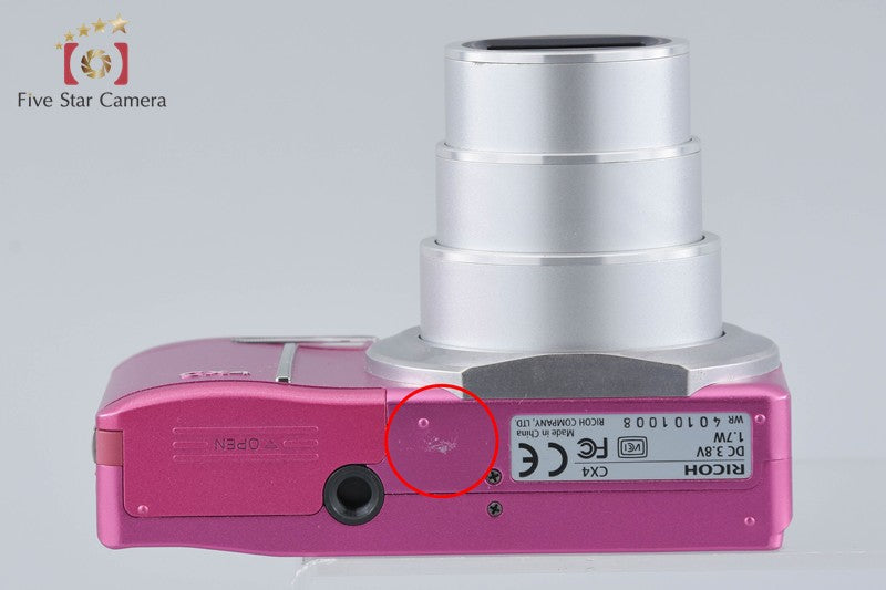 "Shutter count 3,402" Ricoh CX4 Purple Pink 10.0 MP Digital Camera