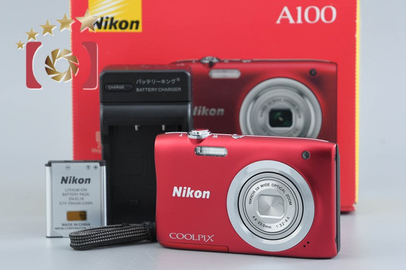 Nikon COOLPIX A100 Red 20.1 MP Digital Camera w/ Box