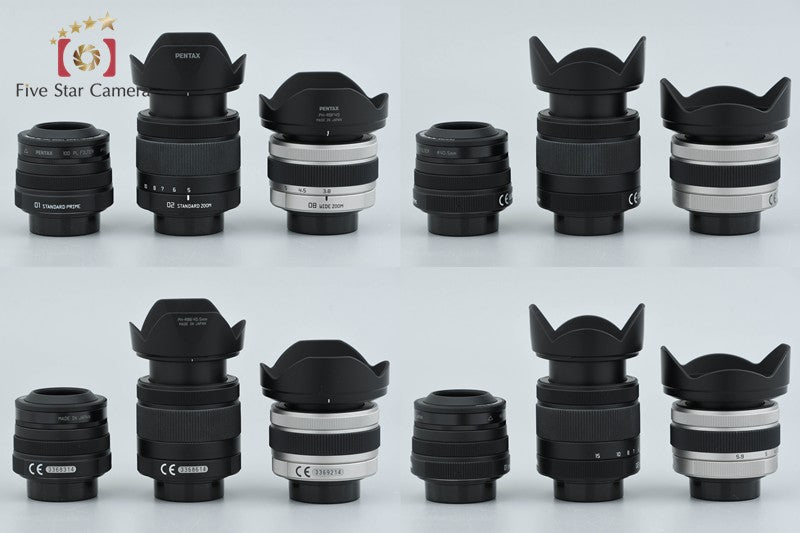 "Count 30" PENTAX Q7 Black 12.4 MP 3.8-5.9, 5-15, 8.5, 15-45 Lenses w/ Box