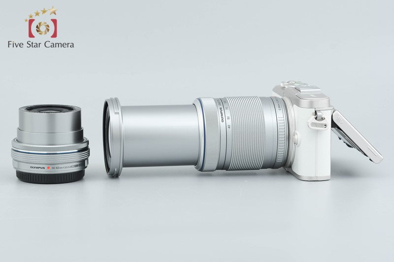 "Count 5,509" Olympus E-PL9 White 16.1 MP Mirrorless Camera 14-42 40-150 Lenses