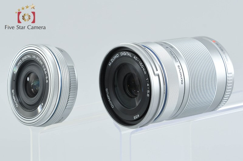 "Count 5,509" Olympus E-PL9 White 16.1 MP Mirrorless Camera 14-42 40-150 Lenses