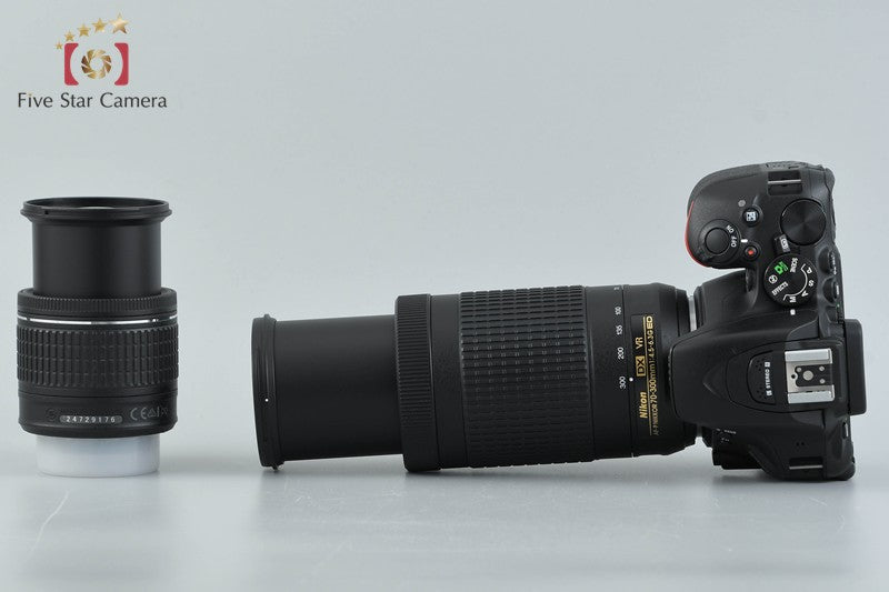 Count 2,242 Nikon D5600 24.2 MP SLR Digital Camera 18-55 70-300 VR Lenses