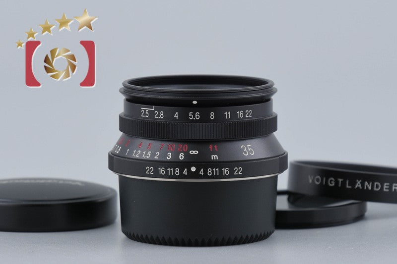 Voigtlander COLOR-SKOPAR 35mm f/2.5 MC Black L39 LTM Leica Thread Mount Lens