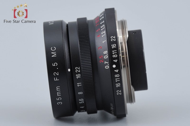Voigtlander COLOR-SKOPAR 35mm f/2.5 MC Black L39 LTM Leica Thread Mount Lens