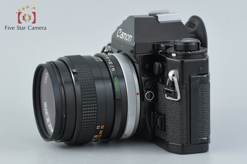 Canon A-1 Black 35mm SLR Film Camera + FD 50mm f/1.4 S.S.C.