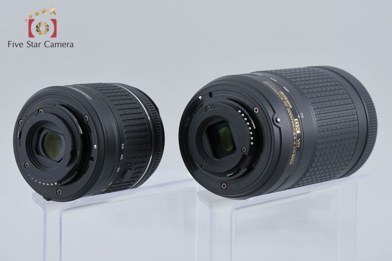 Nikon D3400 24.2 MP DSLR Black AF-P 18-55 70-300 VR Lenses