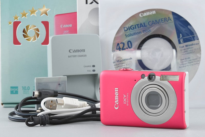 Canon IXY Digital 110 IS Red 10.0 MP Digital Camera w/ Box