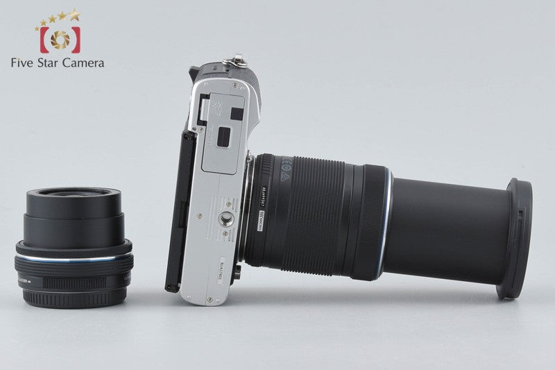 "Count 1,115" Olympus PEN E-P7 Silver 20.3 MP 14-42 40-150 EZ Lenses w/ Box