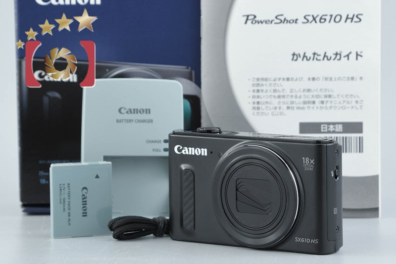 Canon PowerShot SX610 HS Black 20.2 MP Digital Camera w/ Box