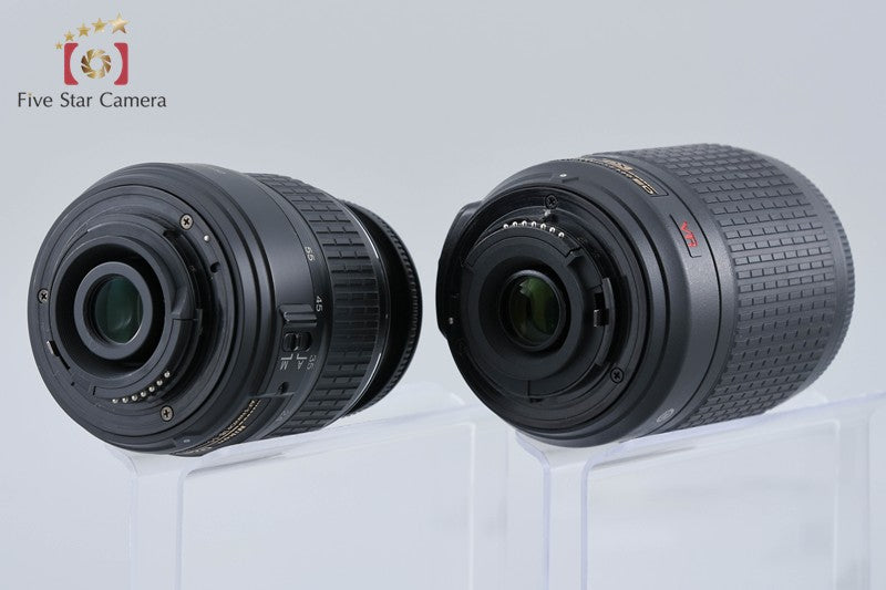 Nikon D3300 Black 24.2 MP DSLR 18-55 55-200 Lenses