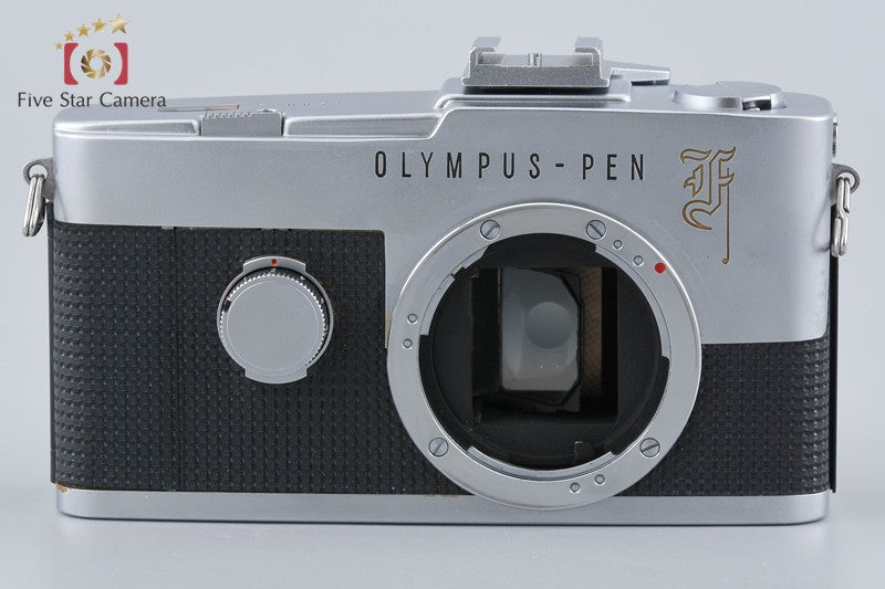 Olympus PEN F Silver 35mm Half Frame Film Camera + D.ZUIKO AUTO-S 38mm f/2.8