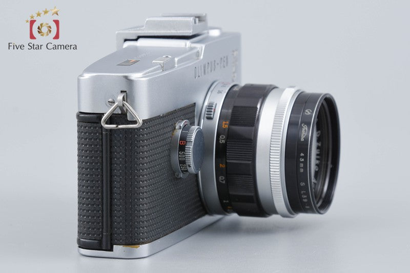 Olympus PEN F Silver 35mm Half Frame Film Camera + D.ZUIKO AUTO-S 38mm f/2.8