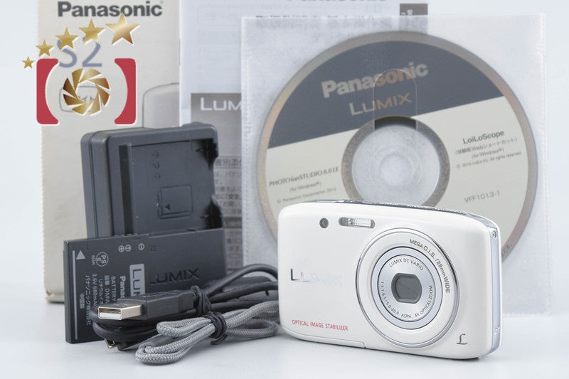 Panasonic LUMIX DMC-S2 White 14.1 MP Digital Camera w/ Box