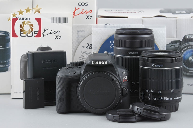 "Count 2,232" Canon EOS Kiss X7 / Rebel SL1 / 100D 18.0 MP 18-55 55-250 Lenses