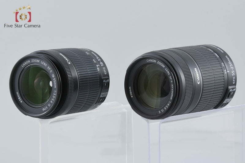 "Count 2,232" Canon EOS Kiss X7 / Rebel SL1 / 100D 18.0 MP 18-55 55-250 Lenses