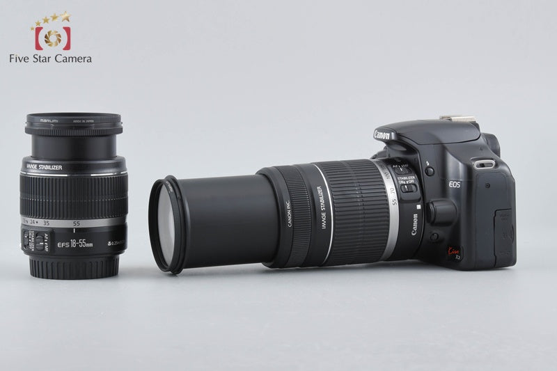 Canon EOS Kiss X2 / Rebel XSi / 450D 12.2 MP 18-55 55-250 Lenses