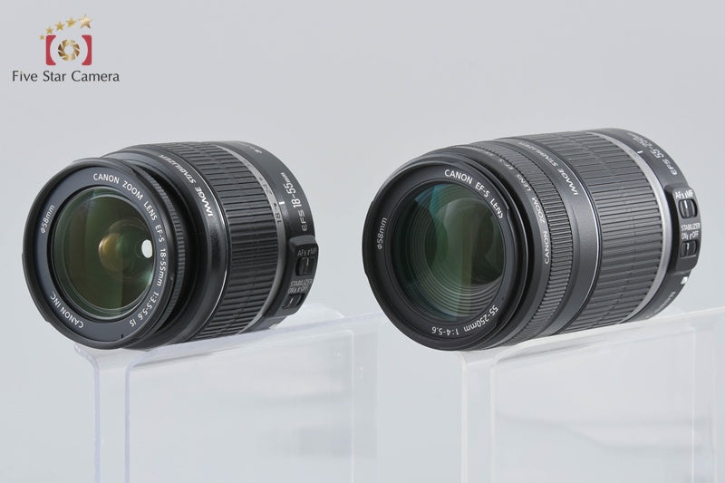 Canon EOS Kiss X2 / Rebel XSi / 450D 12.2 MP 18-55 55-250 Lenses