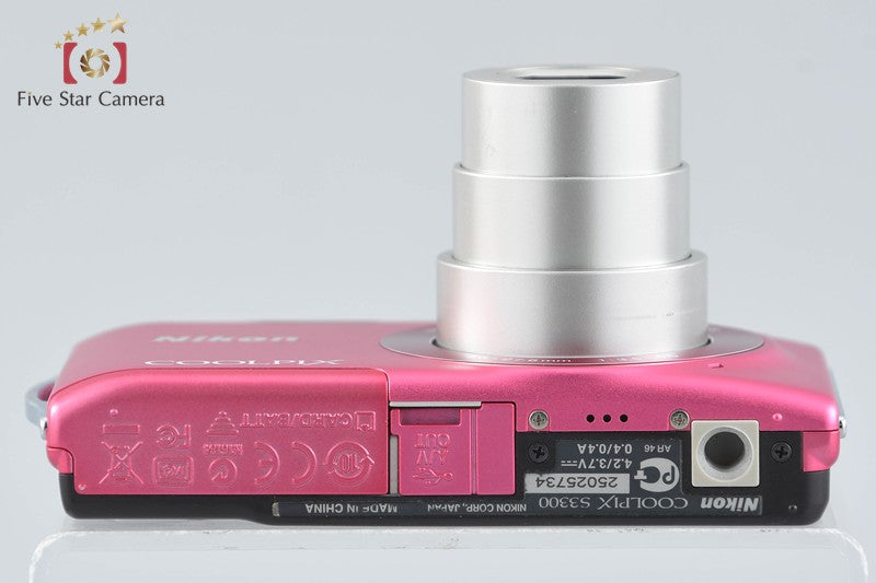 Nikon COOLPIX S3300 Strawberry Pink 16.0 MP Digital Camera w/ Box