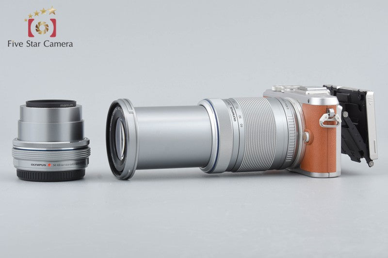 Count 427 Olympus PEN E-PL8 Brown 16.0 MP Mirrorless Camera 14-42 40-150 Lens