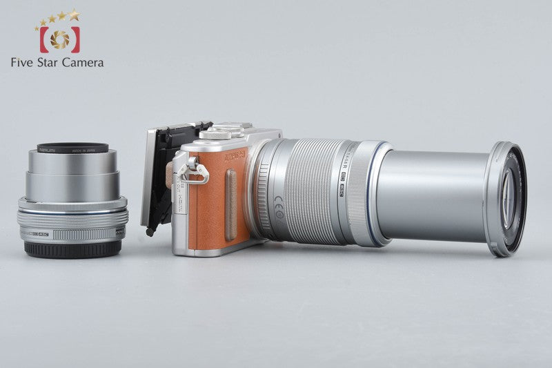 Count 427 Olympus PEN E-PL8 Brown 16.0 MP Mirrorless Camera 14-42 40-150 Lens