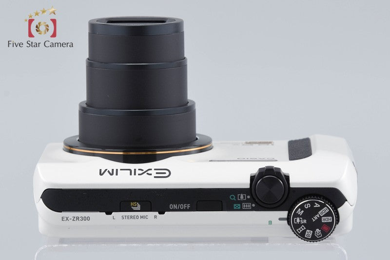 Casio HIGH SPEED EXILIM EX-ZR300 White 16.1 MP Digital Camera