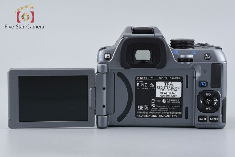 Count 1,942 PENTAX K-70 Silky Silver 24.0 MP DSLR Camera 18-135 WR Lens