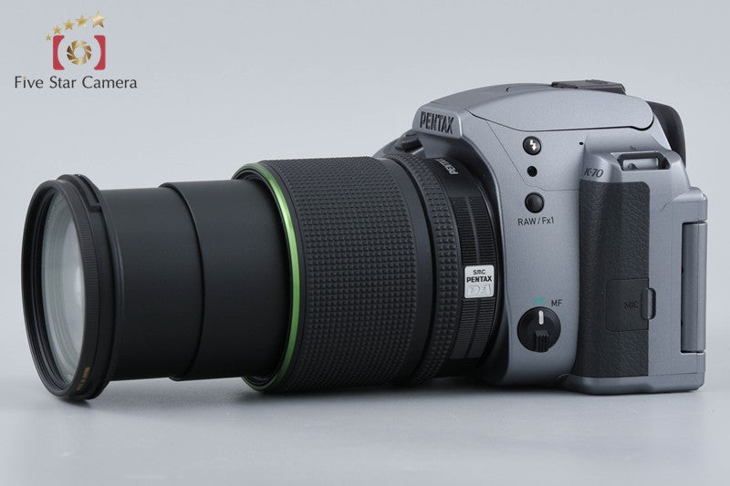 Count 1,942 PENTAX K-70 Silky Silver 24.0 MP DSLR Camera 18-135 WR Lens