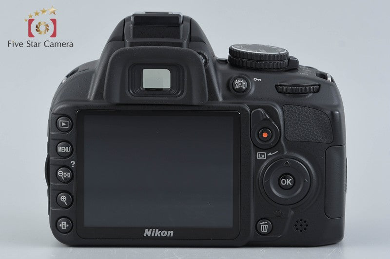 "Count 3,790" Nikon D3100 Black 14.2 MP Digital SLR Camera 18-55 55-200 Lenses
