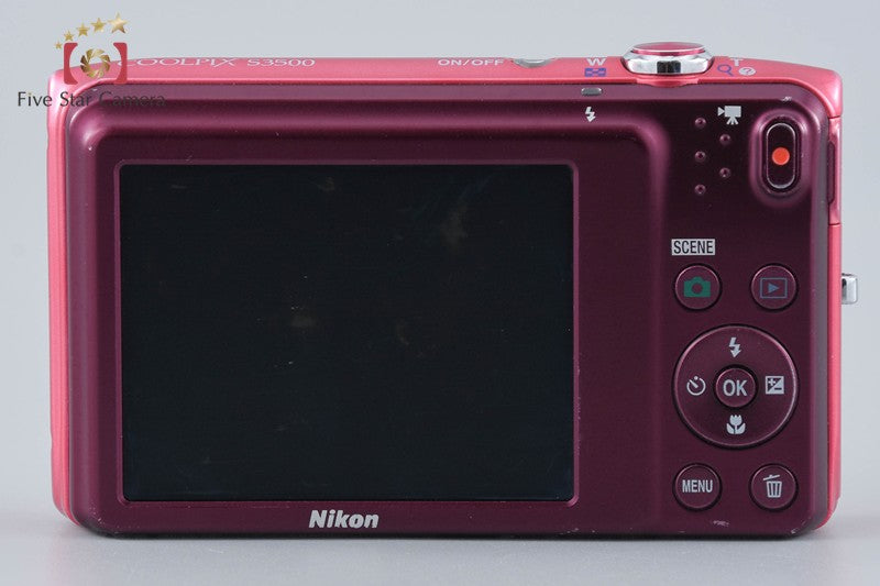 Nikon COOLPIX S3500 Strawberry Pink 20.0 MP Digital Camera