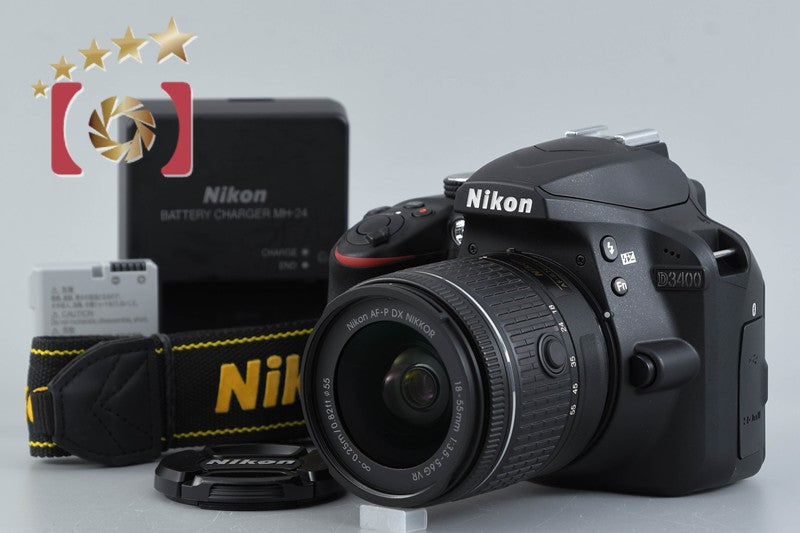 "Count 562" Nikon D3400 24.2 MP DSLR Black AF-P 18-55 VR Lens