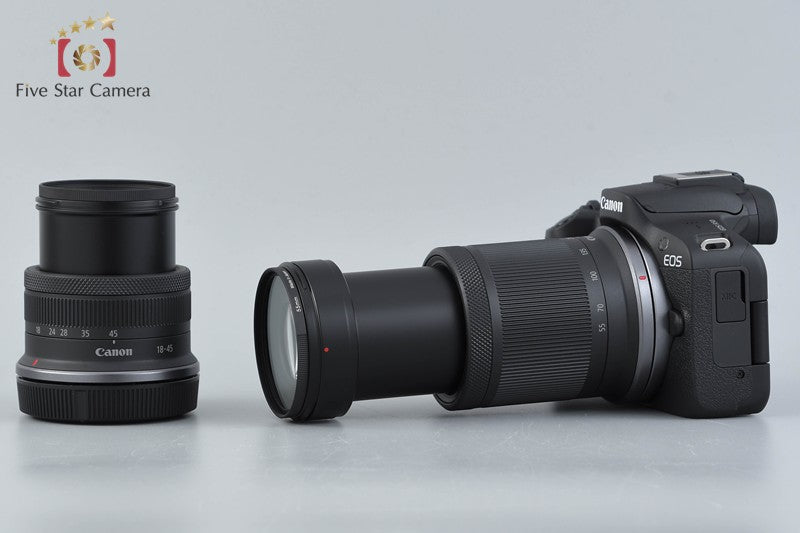 "Shutter count 1,000" Canon EOS R50 Black 24.2 MP RF-S 18-45 55-210 Lenses