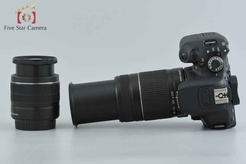 Canon EOS Kiss X6i / Rebel T4i / 650D 18.0 MP DSLR Camera 18-55 55-250 Lenses