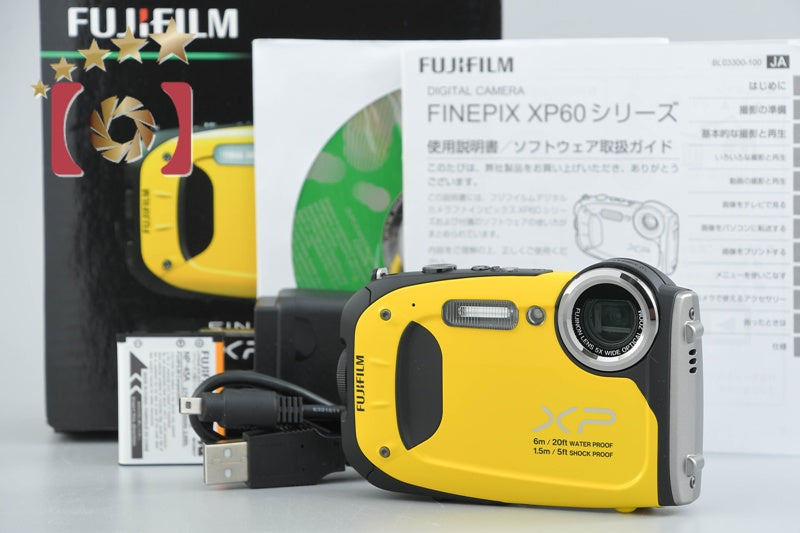 Fujifilm FinePix XP60 Yellow 16.4 MP Digital Camera w/ Box