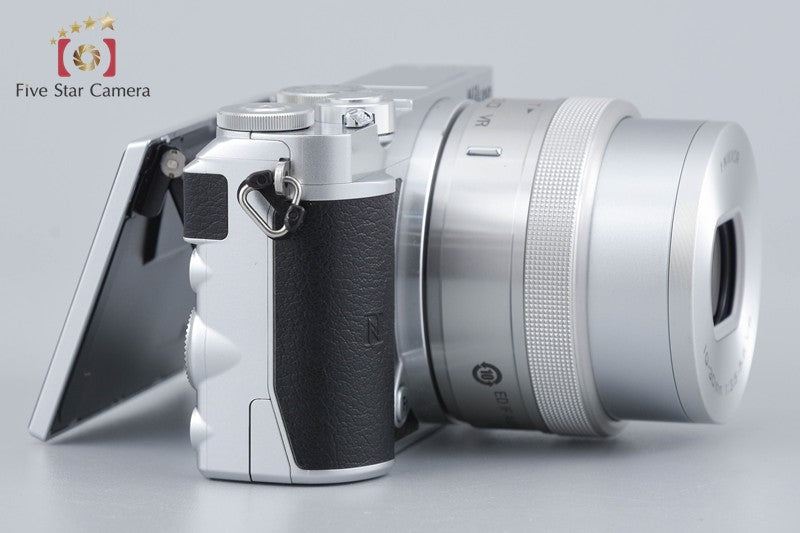 "Count 132" Nikon 1 J5 Silver 20.8 MP Digital Camera 10-30 Lens