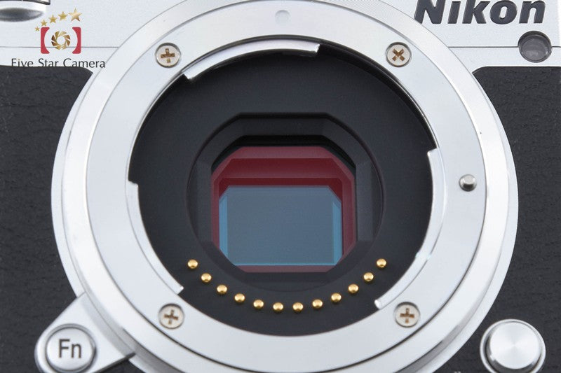"Count 132" Nikon 1 J5 Silver 20.8 MP Digital Camera 10-30 Lens